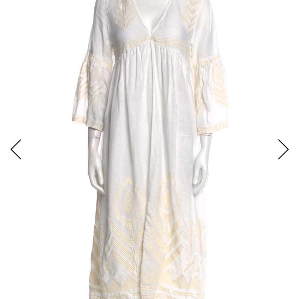 Bohemian White and Cream Maxi Dress